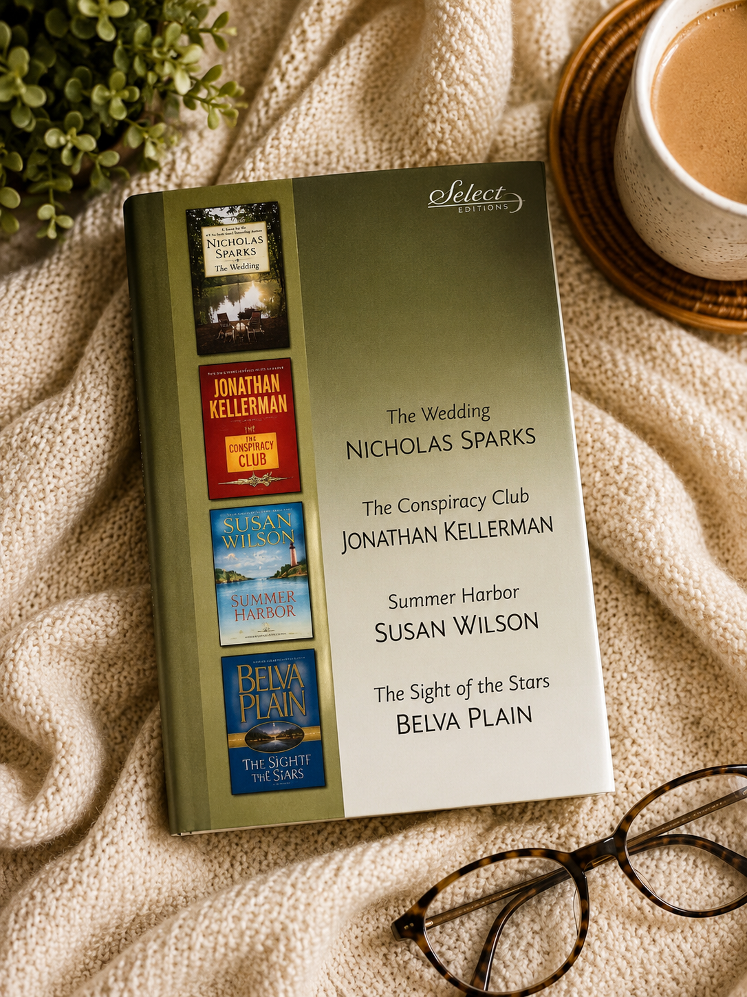 Select Editions 4-in-1 Book Collection | Nicholas Sparks, Jonathan Kellerman, Susan Wilson & Belva Plain