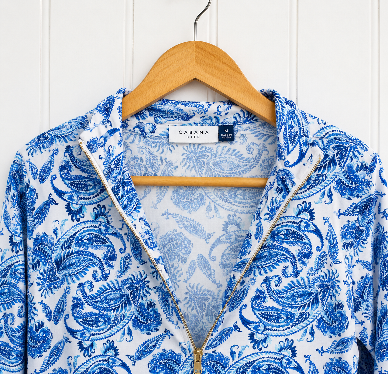 Cabana Life Blue Paisley Performance Dress - Medium
