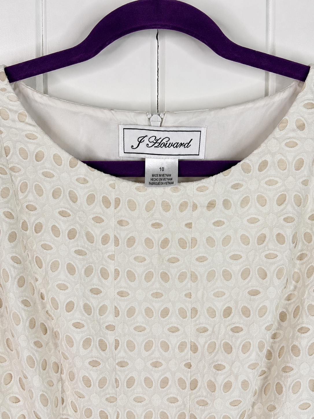 J. Howard Eyelet Fit & Flare Dress – Size 10