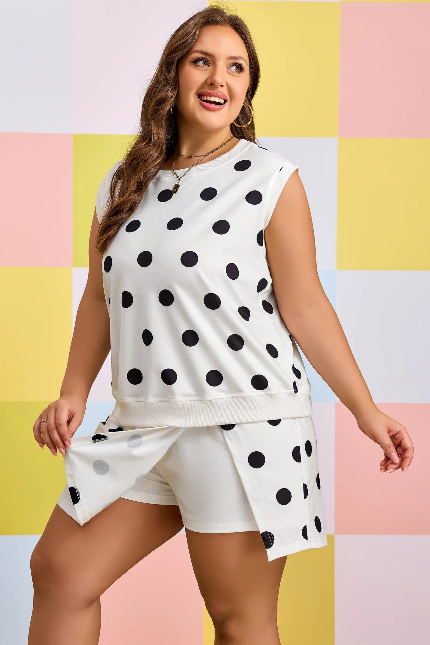 PREORDER | Classic Charm Polka Dot Skort Set