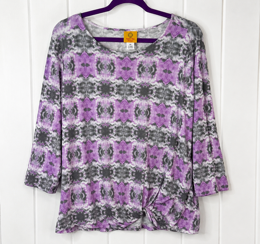 Ruby Rd. Woman Tie-Dye Twist Front Top – Size 2X