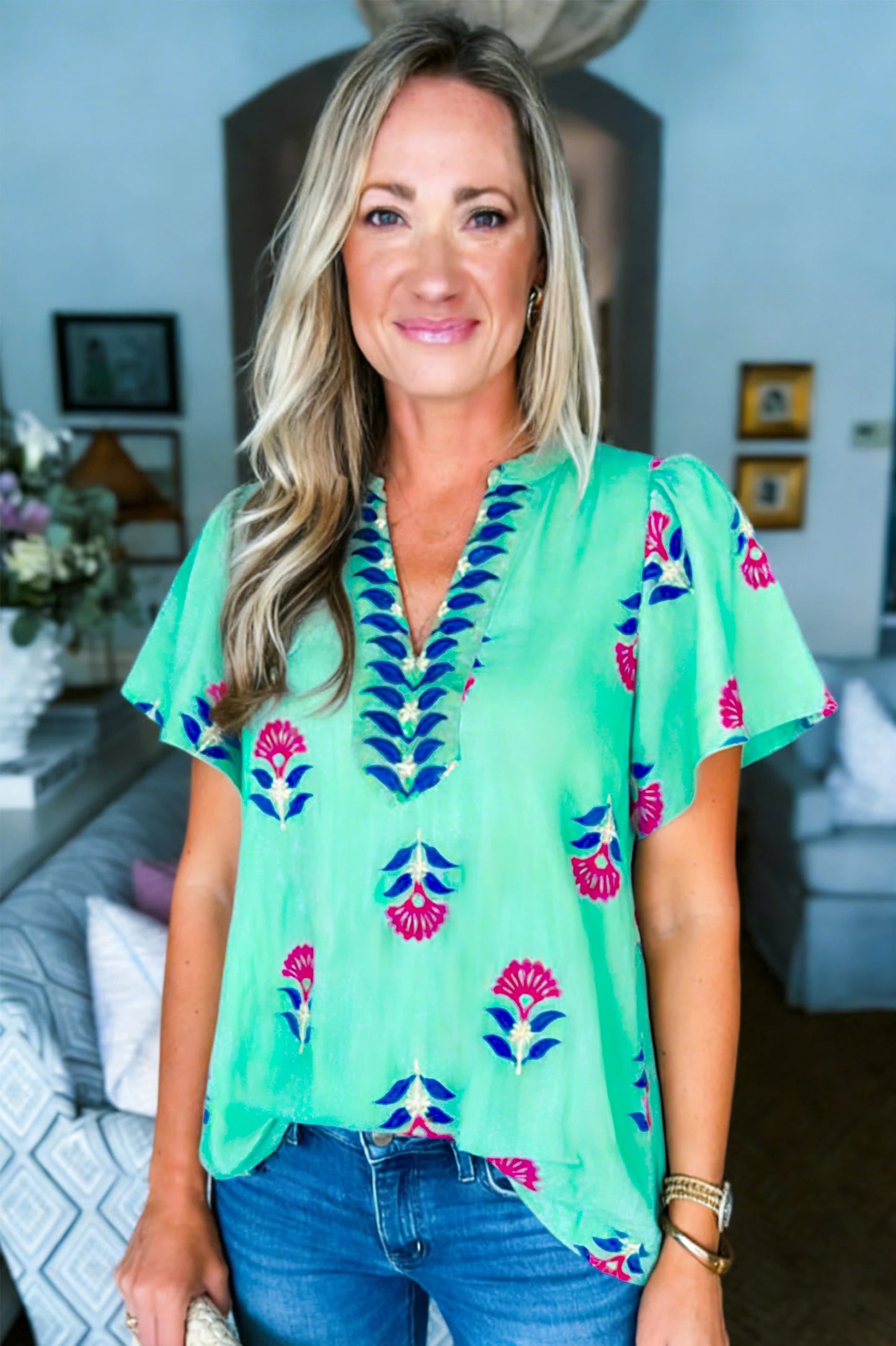 PREORDER | Tropical Breeze Floral Blouse