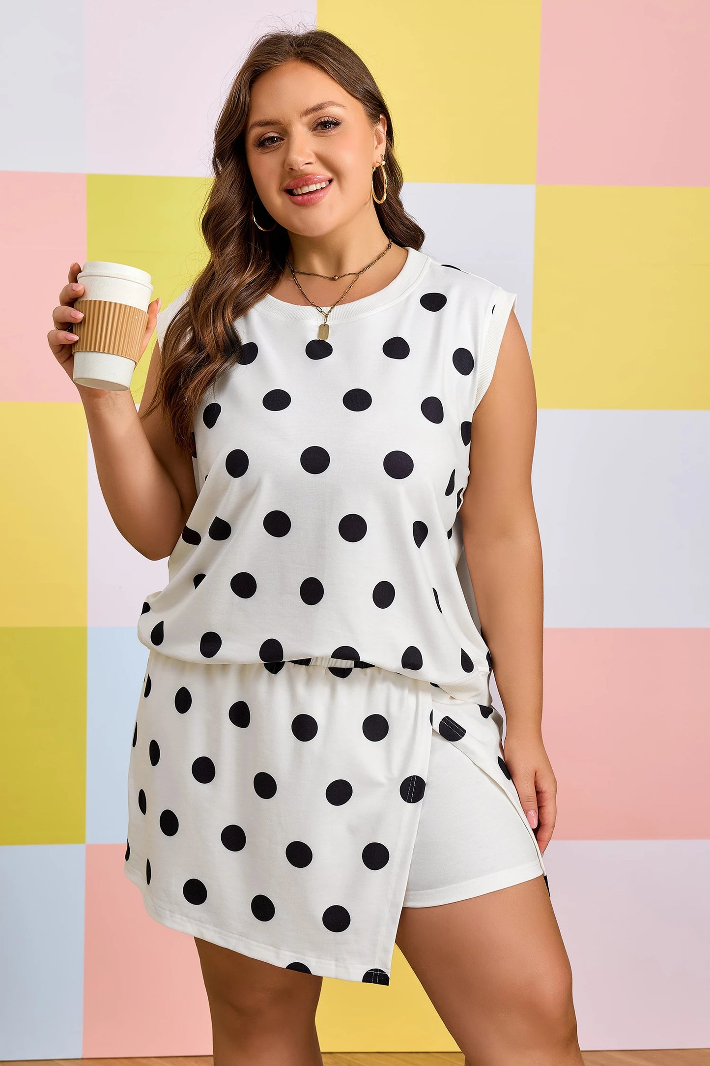 PREORDER | Classic Charm Polka Dot Skort Set