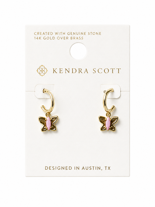 Kendra Scott Butterfly Huggie Earrings – NWT