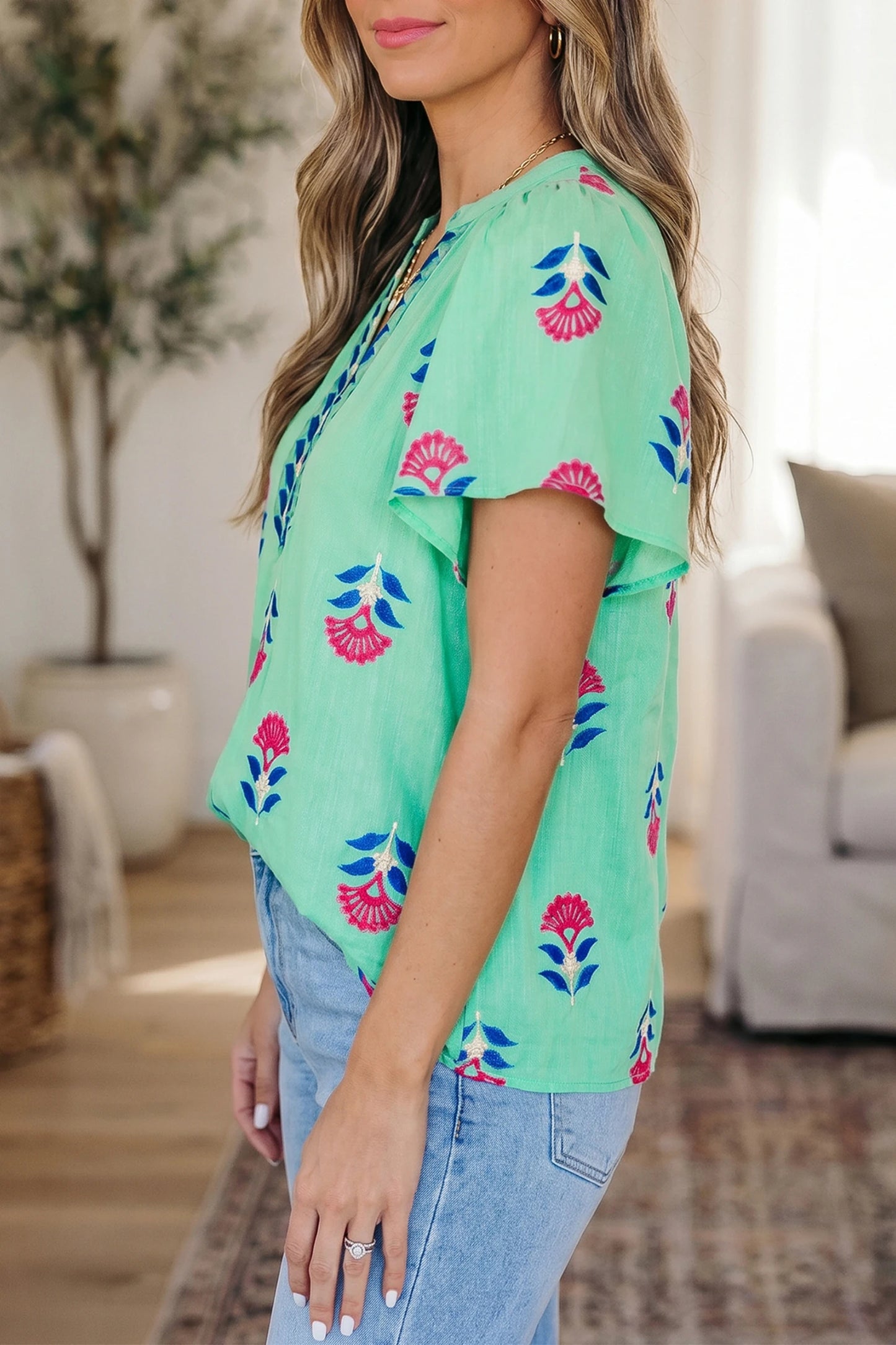 PREORDER | Tropical Breeze Floral Blouse