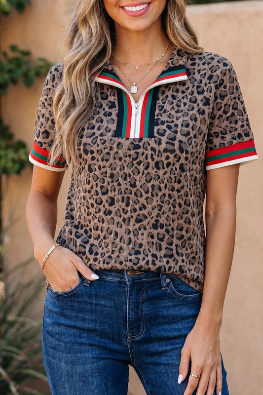 PREORDER | Wild Side Zip Collar Top