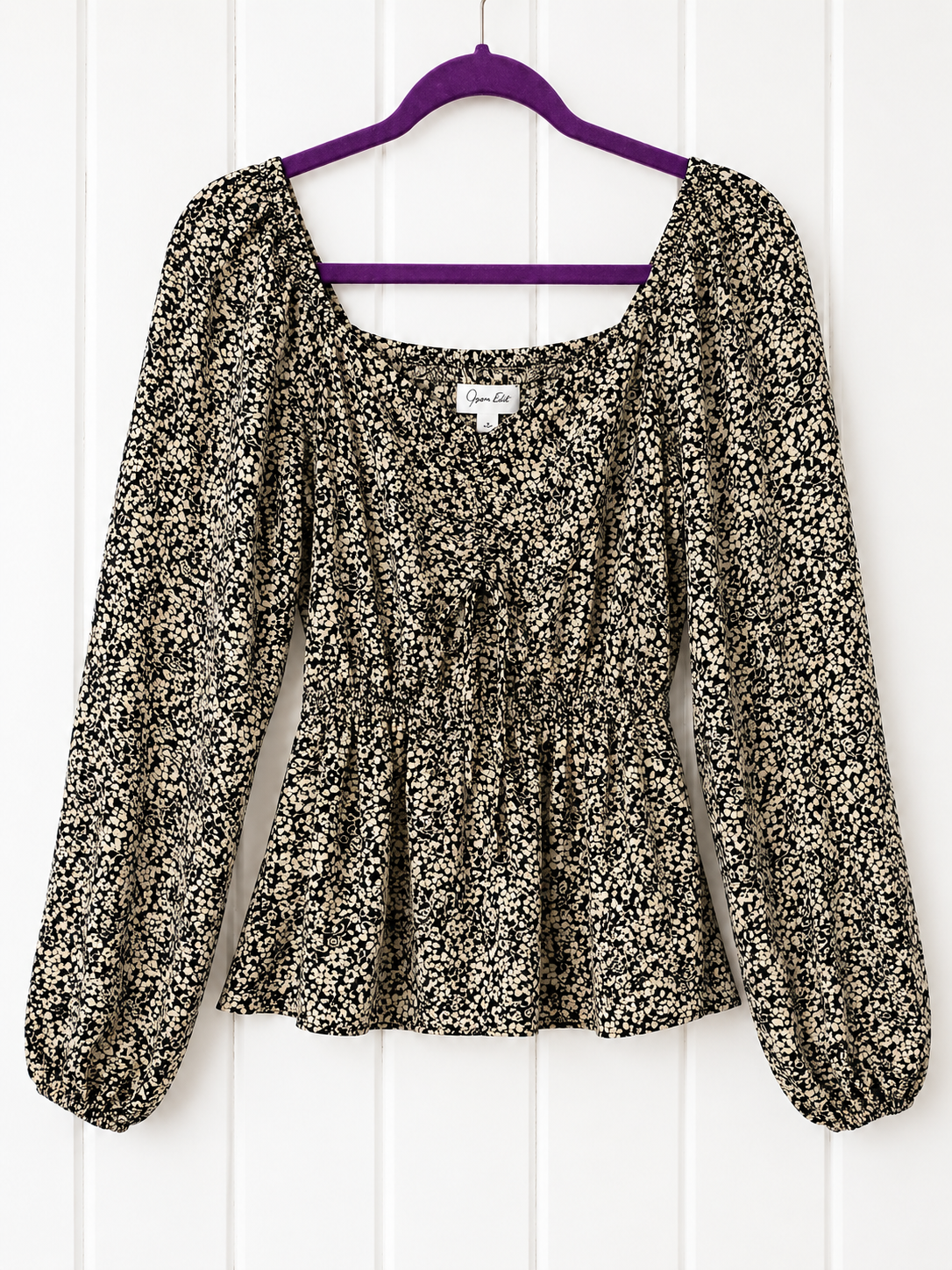 Japna Floral Peplum Blouse – Size Medium