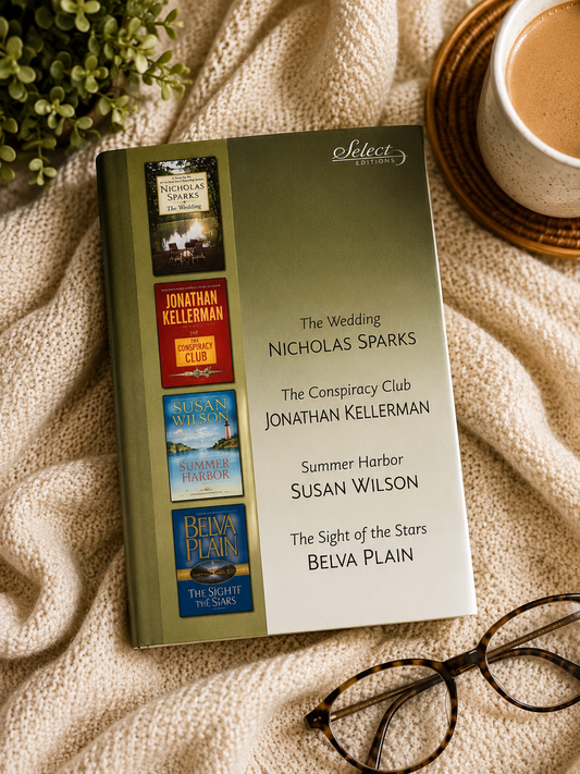 Select Editions 4-in-1 Book Collection | Nicholas Sparks, Jonathan Kellerman, Susan Wilson & Belva Plain