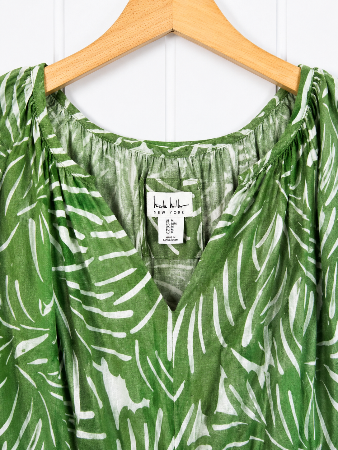 Nicole Miller Palm Print Midi Dress | Medium