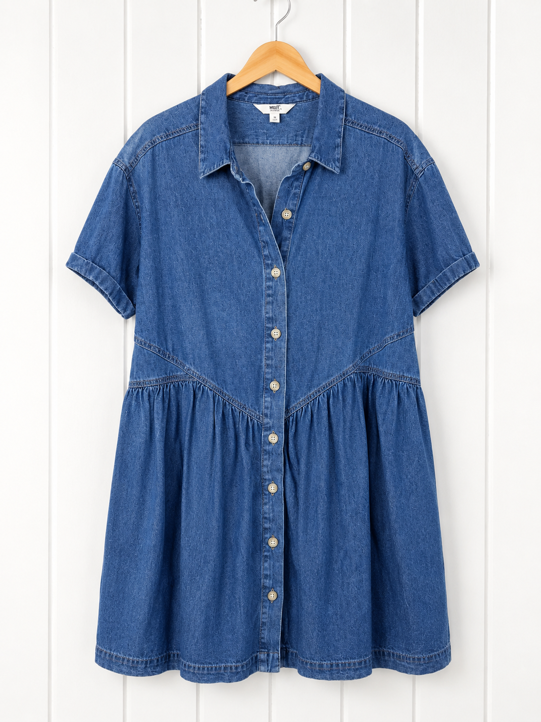 Terra & Sky Chambray Babydoll Dress - OXL
