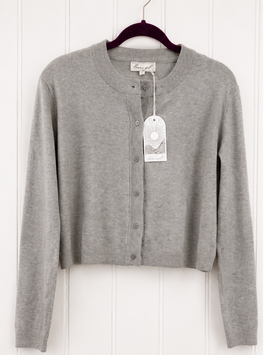 Love, Puff Cropped Cardigan - Medium