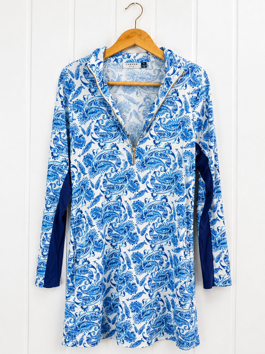 Cabana Life Blue Paisley Performance Dress - Medium