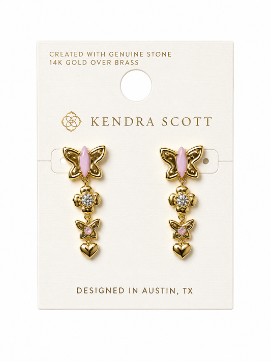 Kendra Scott Butterfly Charm Drop Earrings – NWT