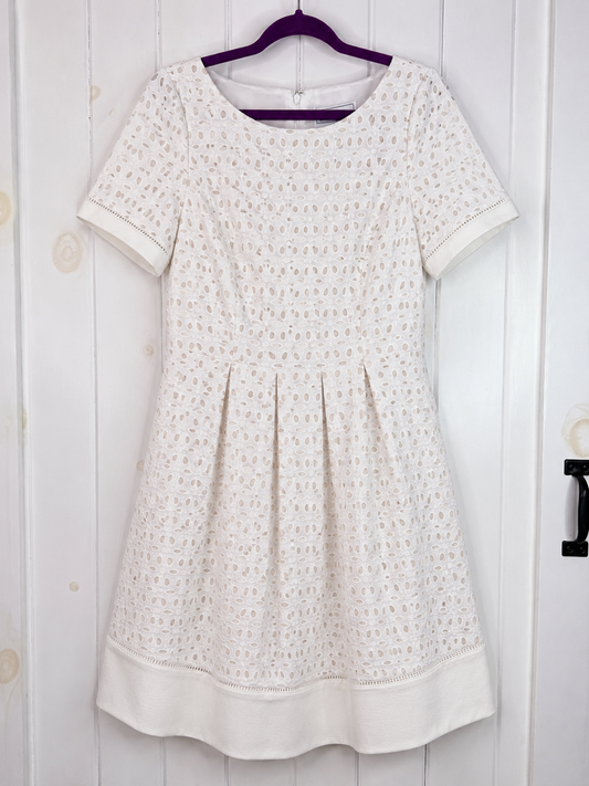 J. Howard Eyelet Fit & Flare Dress – Size 10