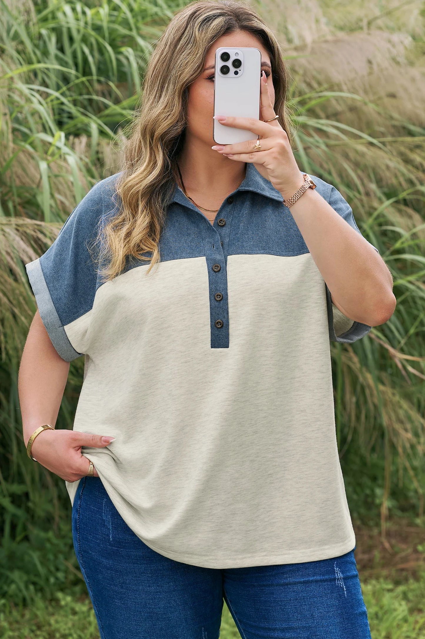 PREORDER | Weekend Casual Color Block Polo Top